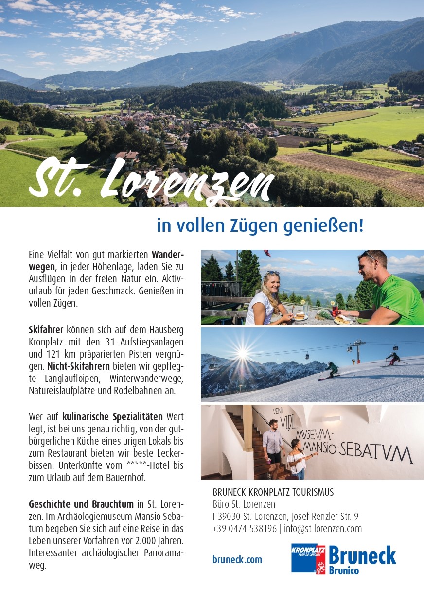 Bruneck Kronplatz Tourismus